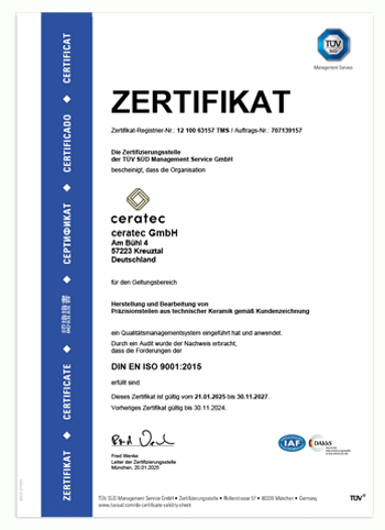 Ceratec Zertifikat 2026